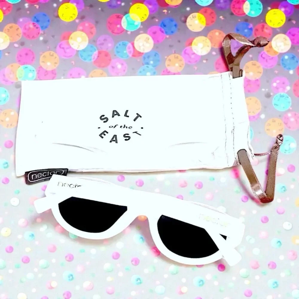 Nectar Sunglasses Atypical in White With Black Lens New with Tags